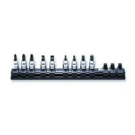 Ko-Ken Bit Socket set PH, SL, HEX 200mm Z-series 9 pieces 1/4 Sq. Drive RS20XXZ/9